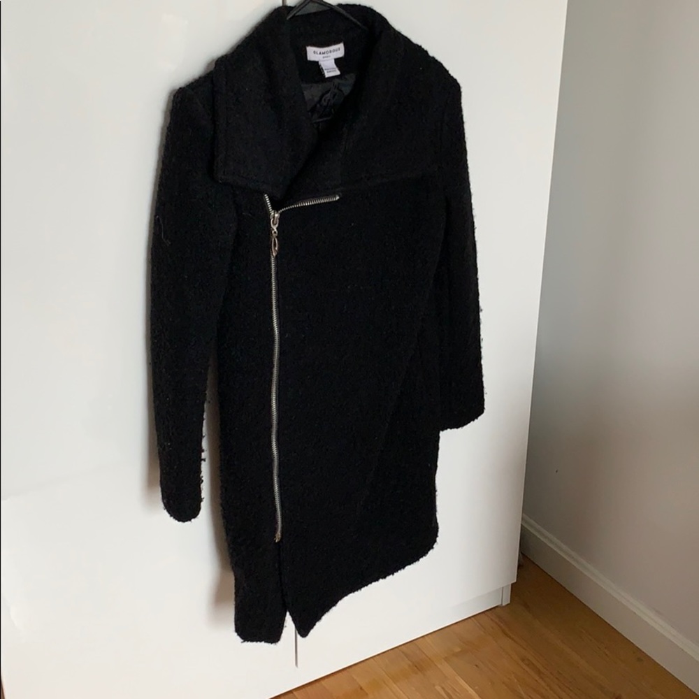 Glamorous shaggy coat!